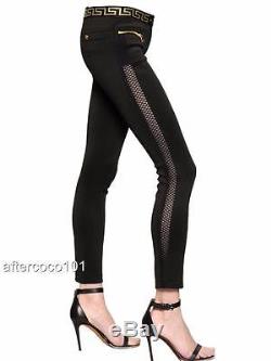 Auth Versace Medusa black Trousers Pants Uk8 US4 IT40 As Gigi Leggings dress NEW