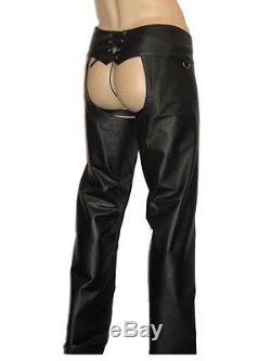 Aw771 Leather Chaps, Leder Chaps/leather Pants/cuir Gay Chaps/biker Trousers