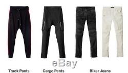 BALMAIN x H&M Mens Cargo 100% Italian Wool Pants Trousers S M 28 30 Waist Black