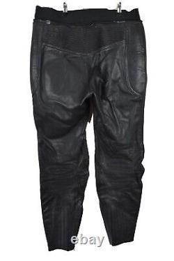 BELSTAFF Black Leather Motorbike Trousers size L Mens Motorcycle Genuine Leather