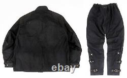 BELSTAFF INTERNATIONAL 70s Motorcycle Waxed Cotton Suit Jacket Trousers 44 112