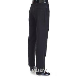 BERLUTI 900$ Black Cotton Drawstring Trousers Dress Pants