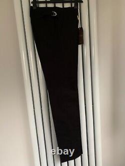 BNWT Black Gucci Horsebit Mens Slim Stretch Trousers Pants UK W34 IT 48 RRP £895