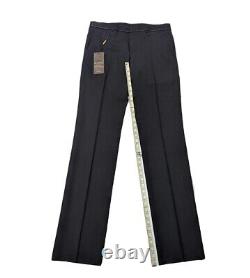 BNWT Gucci Mens Pure Wool Slim Fit Trousers Black Charcoal IT 46 UK 32 RRP £445