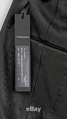 Bnwt Masnada Drop Crotch Sheepskin Leather Black Pants 50it, 1400$, Drkshdw