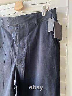 BNWT Men's PRADA Straight Leg Gabardine Cotton Chino Trousers, Medium