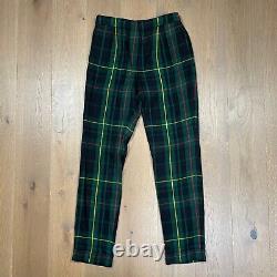 BNWT Mens Polo Ralph Lauren Tartan Cotton Slim Pleated Trousers W33 L33 RRP £179