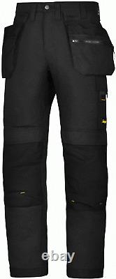 BNWT Snickers Trousers 6200 AllroundWork Holster Pocket Trousers Mens Black 30W