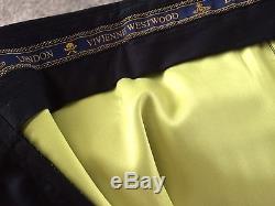 BNWT Vivienne Westwood Black Smart Slim Fit Men's Dress Trousers