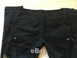 BNWT W32 SKCERTILOGO STONE ISLAND RARE Cargo pants trouser black faded