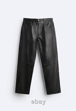 BNWT ZARA Mens Leather Trousers size 30, 32