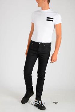 BOTTEGA VENETA New Man Black Stretch Cotton Casual Pants Trouser Size 48 it $398