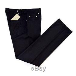 BRIONI Roccaraso Classic Five Pocket Silk Cotton Black Denim Jeans 38 NWT $695