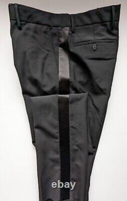 BURBERRY uniform black formal dress trousers NEW wool/mohair Men W33-34