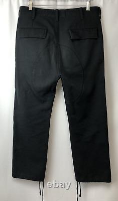 Balenciaga Paris Men's Black Cotton Cropped Trousers, Size EU 50, UK L