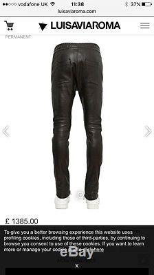 Balmain Men's Leather Biker Trousers