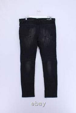 Balmain Men's Trousers W 34 in Black 100% Cotton Chino