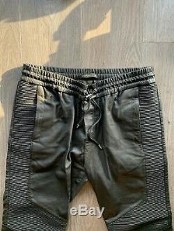 Balmain X H&M Black Leather Joggers Size L