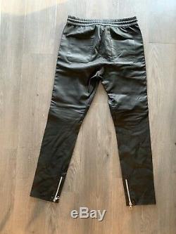 Balmain X H&M Black Leather Joggers Size L