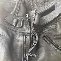 Belstaff Motorcycle Real Leather Trousers Bike Size 34 Black Compatible Jacket