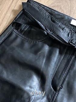 Bianca Saunders Future Icons Barlon Leather Trousers Black Size Small BRAND NEW