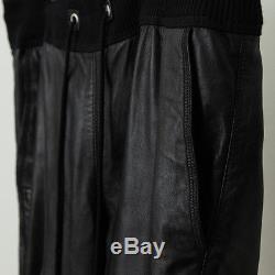 Black Balmain leather jogging trousers pants men L EU 50