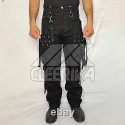 Black Gothic Style Double Zipper Pant