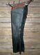 Black Leather Chap Horse Riding Cowboy Outfits Style Chink Chap Leather Riding