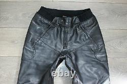 Black Leather HEIN GERICKE Armour Biker Men's Trousers Pants Size W32 L30