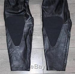 Black Leather HEIN GERICKE Armour Sport Men's Pants Trousers Jeans Size W33 L29
