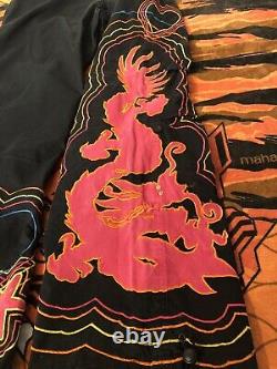 Black Maharishi Embroidered Psychedelic Dragon Sno Pant Trousers Size L 12 BNWT