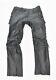 Black Real Leather Lace Up Motorcycle Biker Men's Trousers Pants Size W30 L30