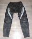 Black Thick 100% Leather Louis Armour Biker Trousers Jeans Size W 37 L 33