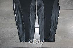Black Thick 100% Leather LOUIS Armour Biker Trousers Jeans Size W 37 L 33