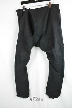 Boris Bidjan Saberi Men's Pants Drawstring S M L Medium P12-f1932 Black Distress