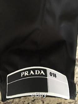 Brand-new Men's Prada Black Nylon Gabardine Trousers in Size 48/Waist 32/Medium