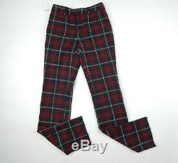 Brooks Brothers Black Fleece Red Gray Plaid Wool Pants Men's sz BB1