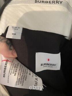 Burberry Black William Shakespeare Quote Red Tape Trousers Uk 32 EU 48 (BNWT)