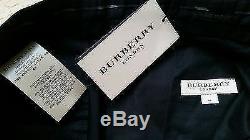 Burberry London mens black wool trousers size 54 BNWT Rrp £385