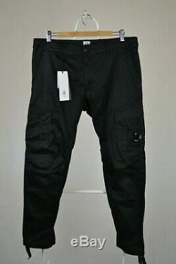 C. P. CP Company Garment Dyed Lens Pocket Cargo Black Trouser Pants size 52
