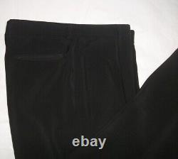 CALUGI E GIANNELLI Italy SUIT TROUSERS Dress PANTS Black Polyester CHINOS 32 31