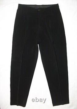 CALUGI E GIANNELLI Italy SUIT TROUSERS Dress PANTS Black Polyester CHINOS 32 31