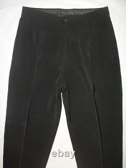 CALUGI E GIANNELLI Italy SUIT TROUSERS Dress PANTS Black Polyester CHINOS 32 31