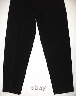 CALUGI E GIANNELLI Italy SUIT TROUSERS Dress PANTS Black Polyester CHINOS 32 31