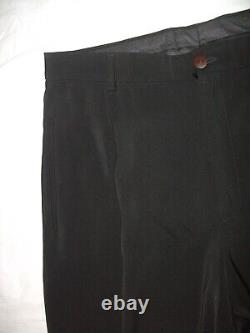 CALUGI E GIANNELLI Italy SUIT TROUSERS Dress PANTS Black Polyester CHINOS 32 31