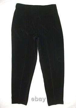 CALUGI E GIANNELLI Italy SUIT TROUSERS Dress PANTS Black Polyester CHINOS 32 31