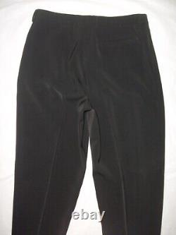 CALUGI E GIANNELLI Italy SUIT TROUSERS Dress PANTS Black Polyester CHINOS 32 31