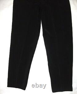 CALUGI E GIANNELLI Italy SUIT TROUSERS Dress PANTS Black Polyester CHINOS 32 31