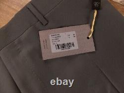 CANALI green flat fronted wool dress pants Size 40 US / 56 IT authentic NWT