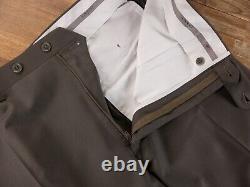 CANALI green flat fronted wool dress pants Size 40 US / 56 IT authentic NWT